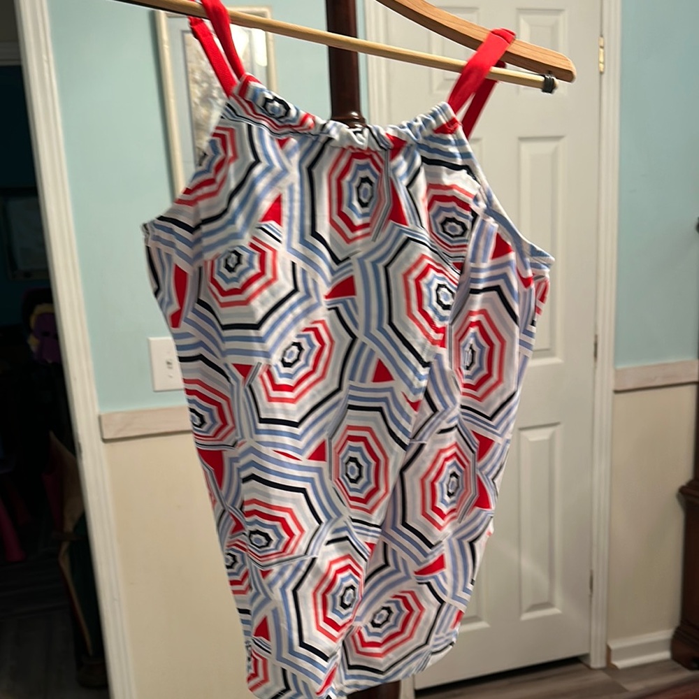 Geometric Patterned Tankini Top